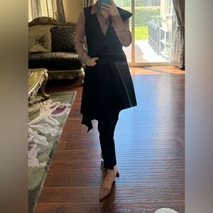 Long black vest size M